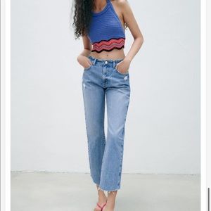 ZARA SLIM CROPPED JEANS
